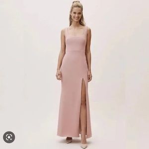 NWT BHLDN Adena Pink Square Neck Crepe Dress